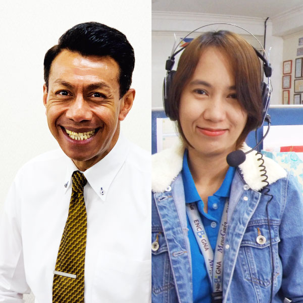 G.E.S英会話所属の外国人講師か、フィリピン人講師のレッスンが選べる！